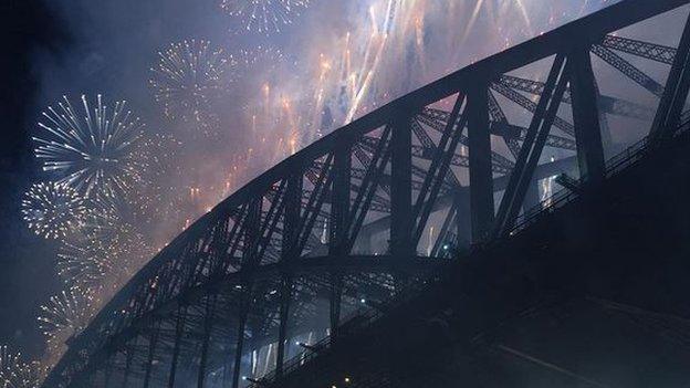 Fireworks display in Sydney Harbour, Australia