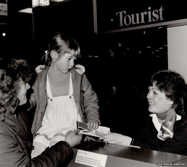 Passenger check in at T1 in 1969
