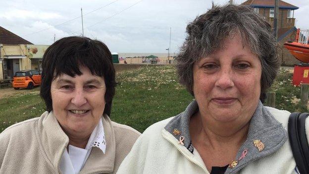 Clacton Airshow attendees Maureen Jones and Barbara James