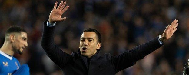 Giovanni van Bronckhorst celebrates