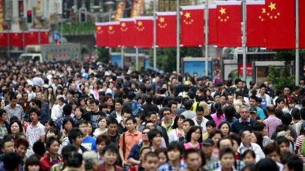 People shopping in China