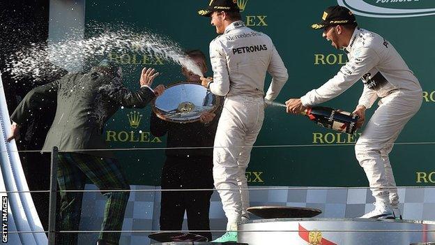 Mercedes celebrations