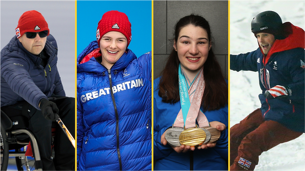 GB wheelchair curler Gregor Ewan, skiers Millie Knight and Menna Fitzpatrick and snowboarder James Barnes-Miller