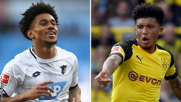 Reiss Nelson (left) and Jadon Sancho