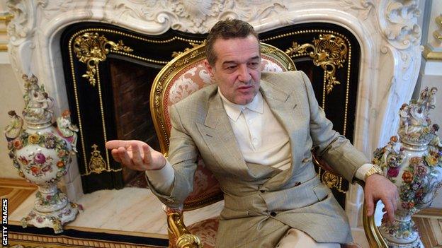 Gigi Becali, pictured at home in 2007