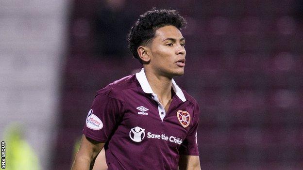 Demetri Mitchell spent the second half of last season on loan at Tynecastle