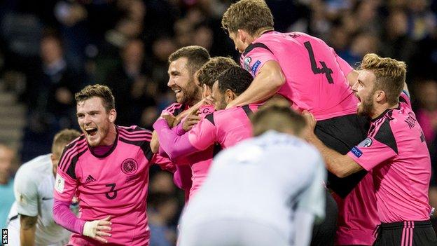 Scotland players celebrate