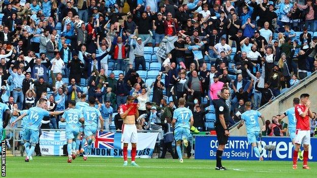 Coventry's fans were in rapture at their first win in their home stadium since Good Friday 2019