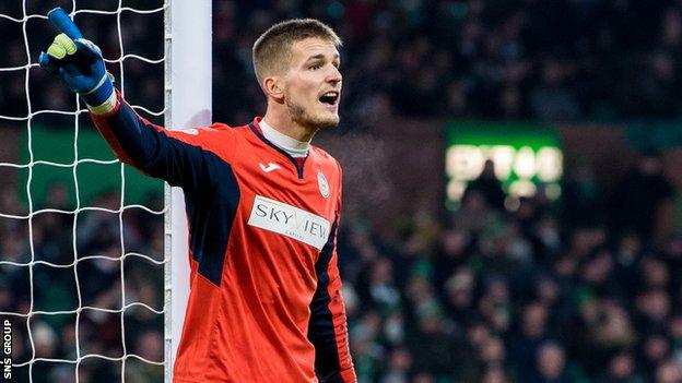 St Mirren goalkeeper Vaclav Hladky