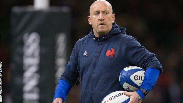 Shaun Edwards with France in Cardiff in February 2020