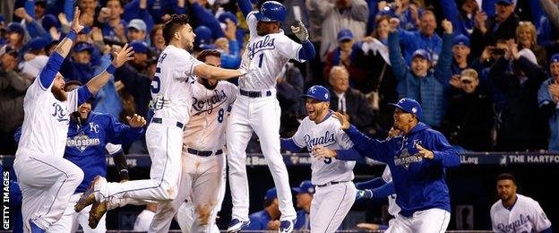 Kansas City Royals celebrate