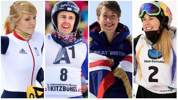 Elise Christie, David Ryding, Lizzy Yarnold and Katie Summerhayes