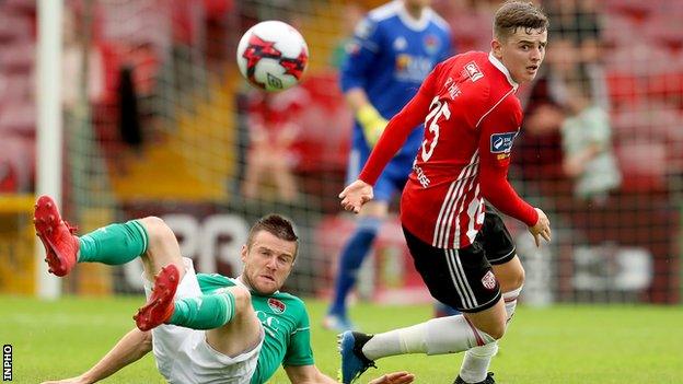 Derry were 2-0 down at half-time to Cork before eventually losing 5-0