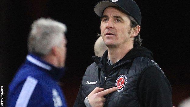 Fleetwood boss Joey Barton responded to Sunderland fans who celebrated their equaliser