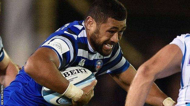 Taulupe Faletau in action for Bath against Exeter