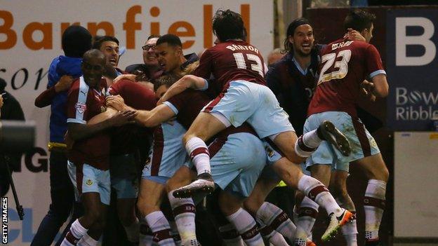 Burnley celebrate