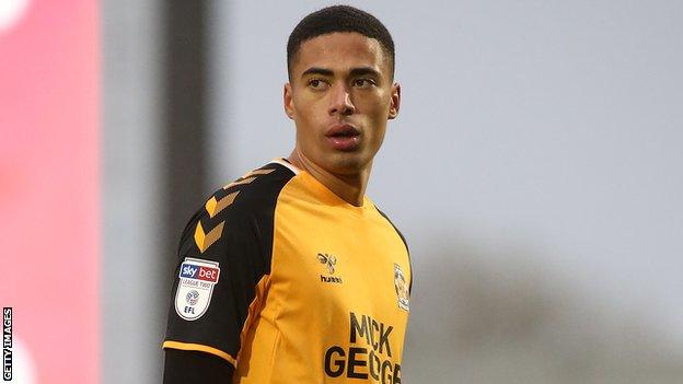 Harvey Knibbs in action for Cambridge United