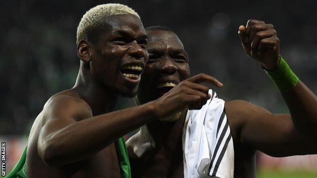 Paul Pogba celebrates