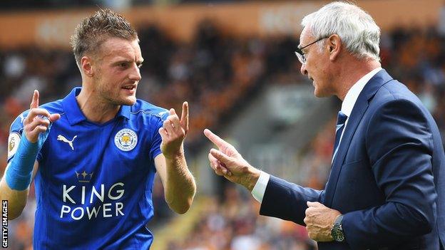 Jamie Vardy and Claudio Ranieri