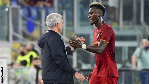 Jose Mourinho and Tammy Abraham