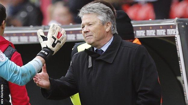 Steve Perryman on the touchline