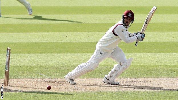 Batting at three for Northamptonshire, Charlie Thurston's 115 came off 163 balls