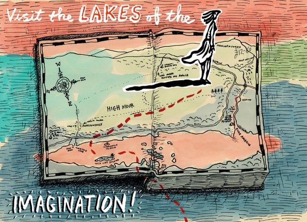 Visit the Lakes of the Imagination postcard