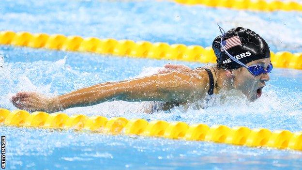 Rebecca Meyers competing at the 2016 Paralympics