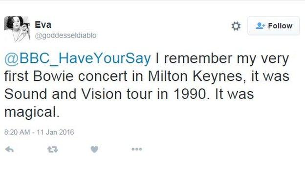 @goddesseldiablo tweets: "I remember my very first Bowie concert in Milton Keynes. It was Sound and Vision tour in 1990. It was magical