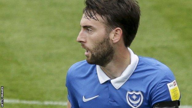 Ben Close in action for Portsmouth