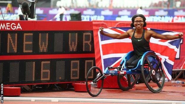 Wheelchair racer Kare Adenegan