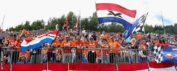 Max Verstappen fans in Austria