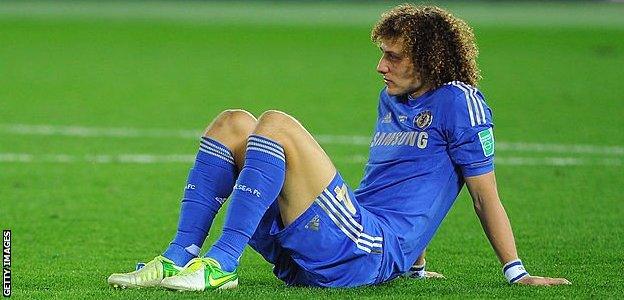 David Luiz looking dejected after Chelsea's defeat by Corinthians