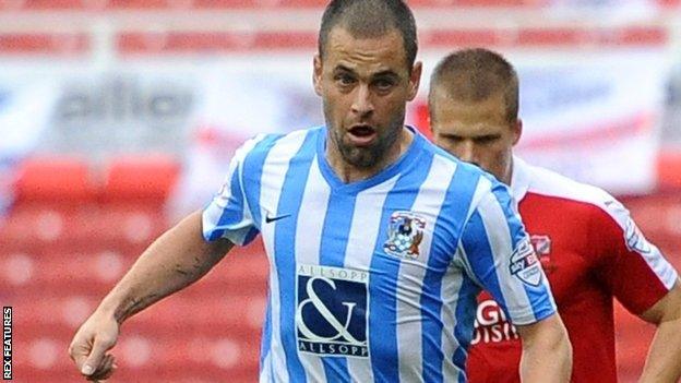 Coventry City's on-loan Aston Villa midfielder Joe Cole