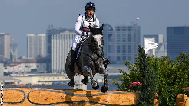 OIiver Townend on the cross-country course