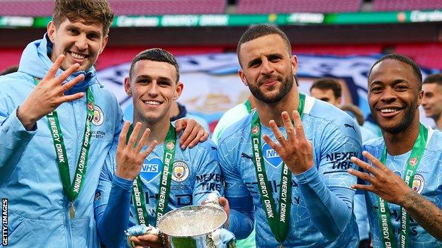 John Stones, Phil Foden, Kyle Walker, Raheem Sterling