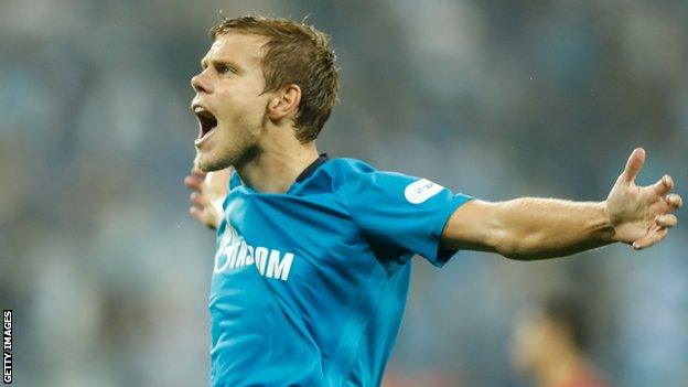 Zenit striker Aleksandr Kokorin