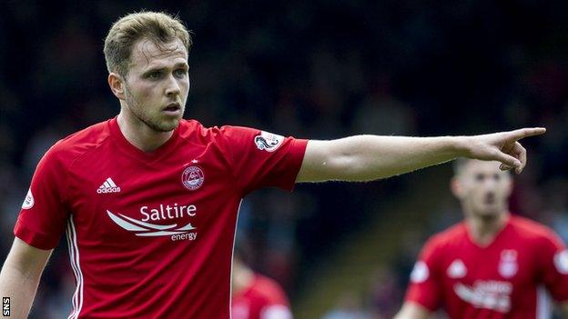 Greg Stewart in action for Aberdeen