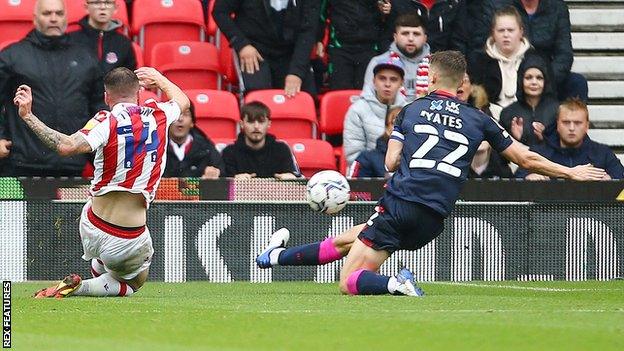 Josh Tymon scores for Stoke