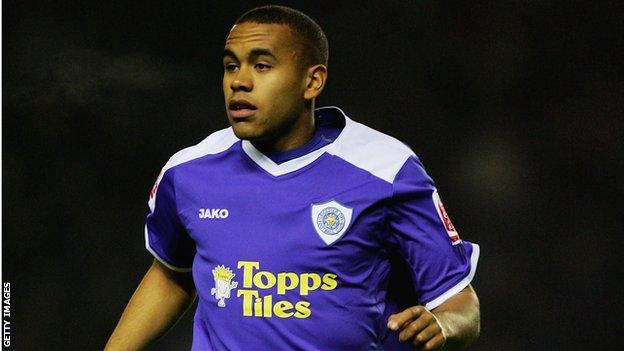 Ashley Chambers as a 15-year-old in action for Leicester City when he became the club's youngest ever player