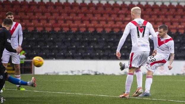 Andy Ryan's third-minute strike sends Airdrie on their way to victory