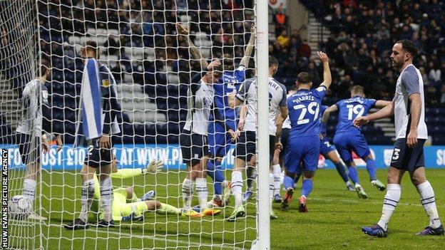 James Collins scores for Cardiff City