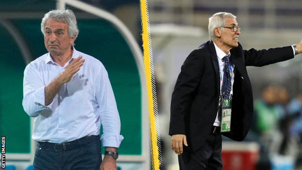 Morocco coach Vahid Halilhodzic and DR Congo coach Hector Cuper