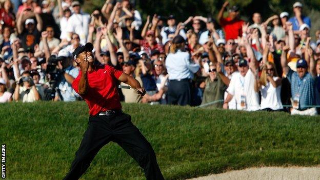 Tiger Woods at the US Open in 2008