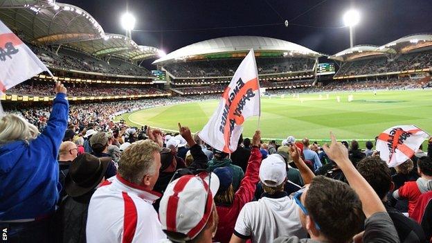 England's Barmy Army fans made plenty of noise in support of their team