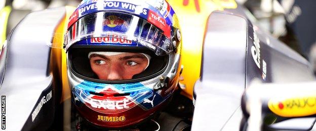 Max Verstappen looking nervous