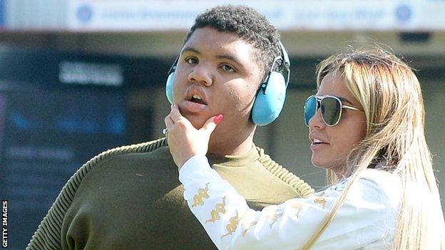 Katie Price with her 15-year-old son Harvey