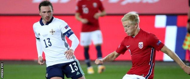 Corry and Jonny Evans both captained Northern Ireland against Norway