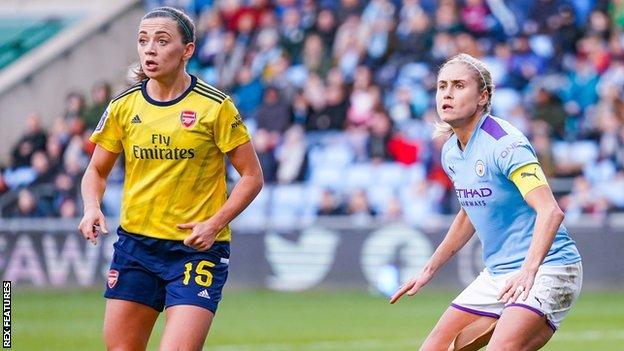 Manchester City v Arsenal in Women's Super League