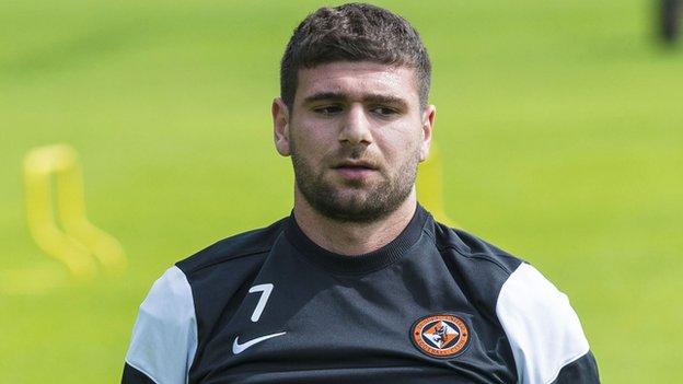 Nadir Ciftci in pre-season training with Dundee United